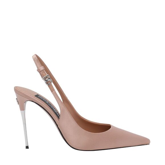 DOLCE & GABBANA Shoes - Dolce&Gabbana Women Satin Slingback With Dg Logo